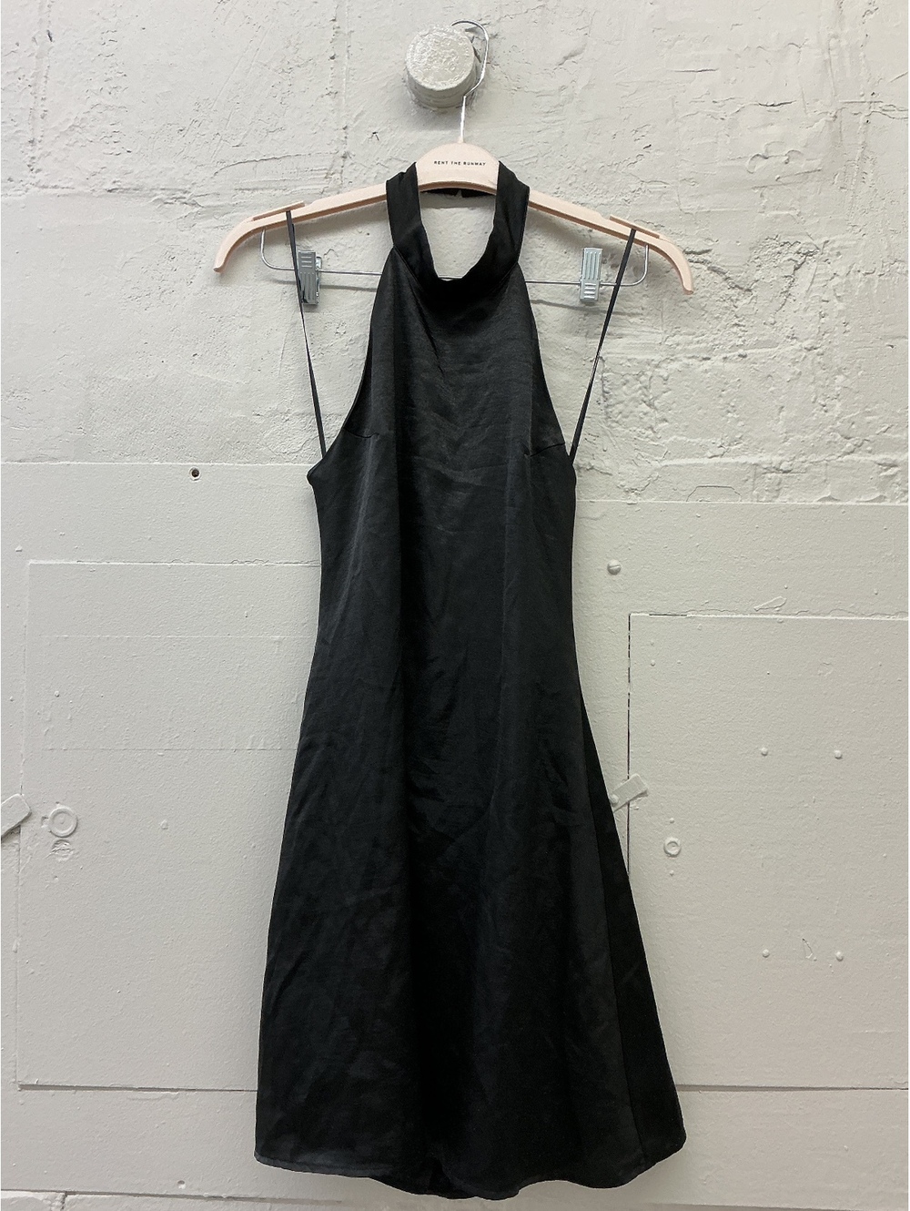 Urban Outfitters Black Silky Halter Dress